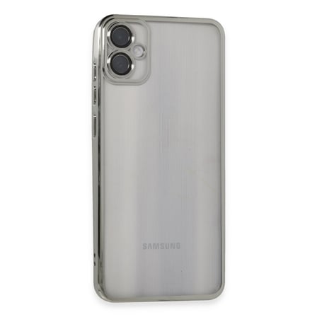 Galaxy A05 Kılıf Razer Lensli Silikon - Gümüş