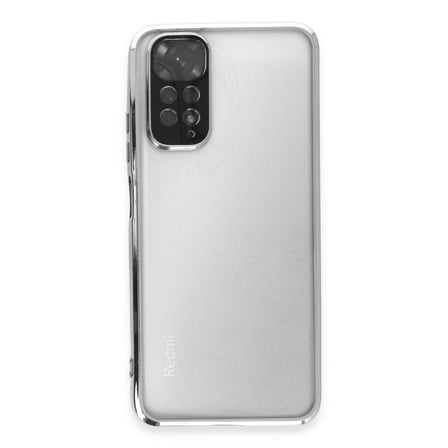 Redmi Note 11 Kılıf Razer Lensli Silikon - Gümüş