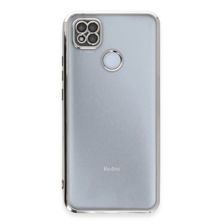 Redmi 9C Kılıf Razer Lensli Silikon - Gümüş