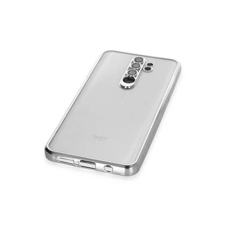 Redmi Note 8 Pro Kılıf Razer Lensli Silikon - Gümüş