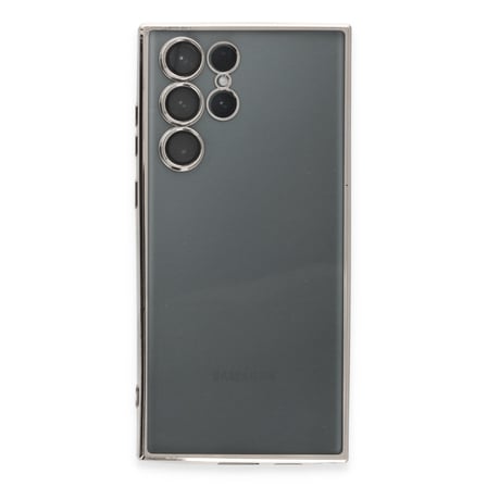 Galaxy S22 Ultra Kılıf Razer Lensli Silikon - Gümüş