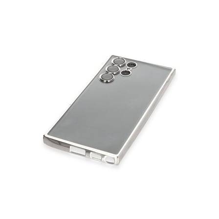 Galaxy S22 Ultra Kılıf Razer Lensli Silikon - Gümüş