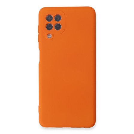Galaxy A22 Kılıf Nano içi Kadife Silikon - Turuncu