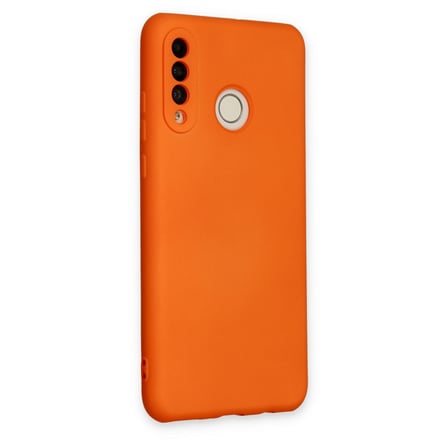 P30 Lite Kılıf Nano içi Kadife Silikon - Turuncu