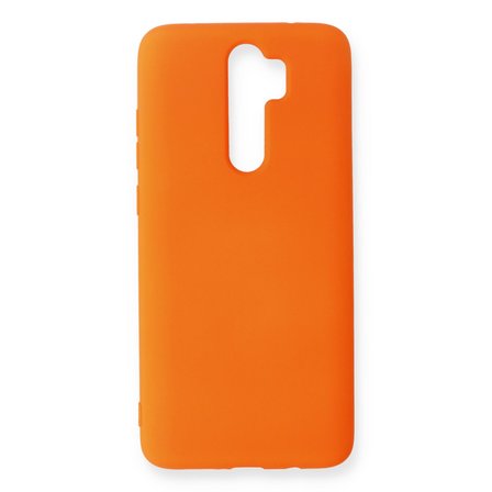 Erdo Ticaret Redmi Note 8 Pro Kılıfı Kadife İç Detaylı Silikon Turuncu