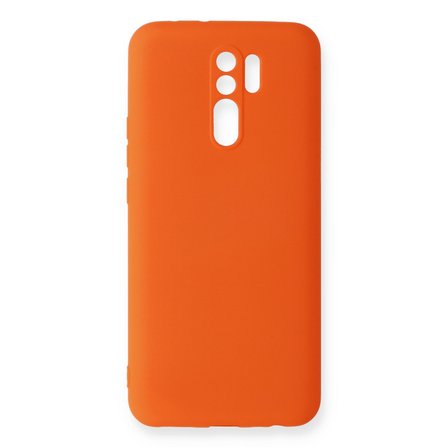 Redmi 9 Kılıf Nano içi Kadife Silikon - Turuncu