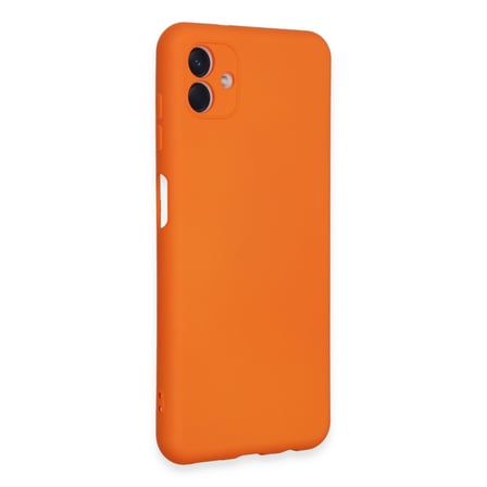 Galaxy A04E Kılıf Nano içi Kadife Silikon - Turuncu