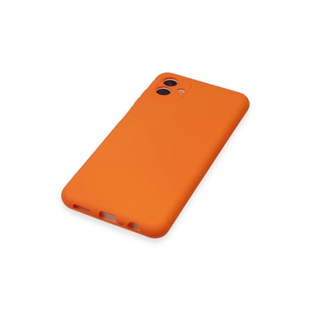 Galaxy A04E Kılıf Nano içi Kadife Silikon - Turuncu