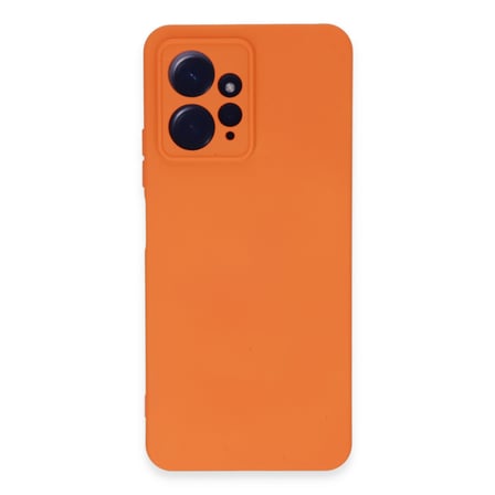 Redmi Note 12 4G Kılıf Nano içi Kadife Silikon - Turuncu