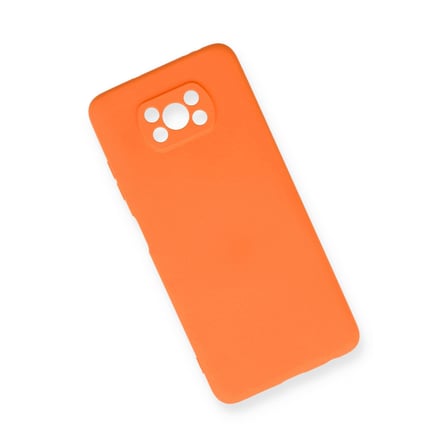 Pocophone X3 Kılıf Nano içi Kadife Silikon - Turuncu