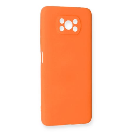 Pocophone X3 Kılıf Nano içi Kadife Silikon - Turuncu