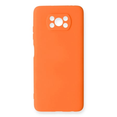 Pocophone X3 Kılıf Nano içi Kadife Silikon - Turuncu