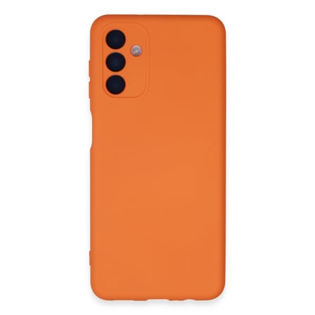 Galaxy A24 4G Kılıf Nano içi Kadife Silikon - Turuncu