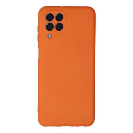 Galaxy M33 Kılıf Nano içi Kadife Silikon - Turuncu