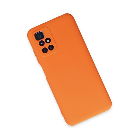 Redmi 10 2022 Kılıf Nano içi Kadife Silikon - Turuncu