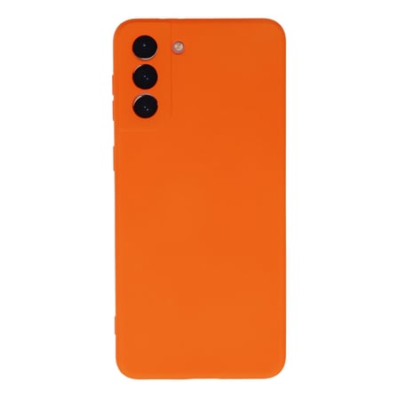 Galaxy S21 Plus Kılıf Nano içi Kadife Silikon - Turuncu