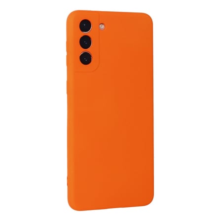 Galaxy S21 Plus Kılıf Nano içi Kadife Silikon - Turuncu