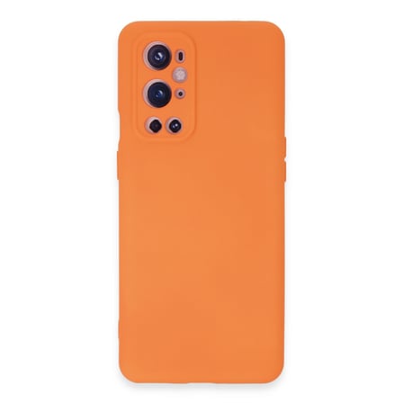 One Plus 9 Pro Kılıf Nano içi Kadife Silikon - Turuncu