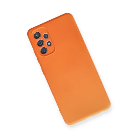 Galaxy A32 Kılıf Nano içi Kadife Silikon - Turuncu