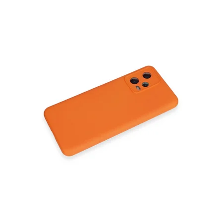 Note 12 5G Kılıf Nano içi Kadife Silikon - Turuncu