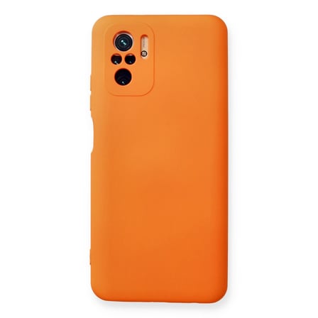 Redmi Note 10 Kılıf Nano içi Kadife Silikon - Turuncu