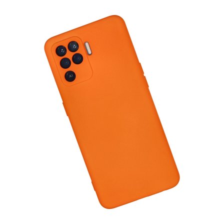 Erdo Ticaret Reno 5 Lite Kılıf Nano İçi Kadife Silikon Turuncu Arka Kılıf