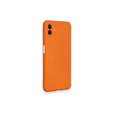 Galaxy A04 Kılıf Nano içi Kadife Silikon - Turuncu