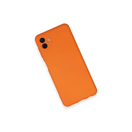 Galaxy A04 Kılıf Nano içi Kadife Silikon - Turuncu