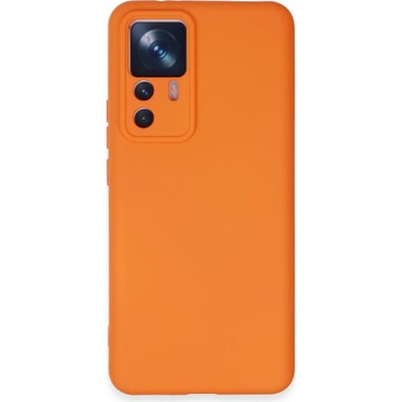 Mi 12T Pro Kılıf Nano içi Kadife Silikon - Turuncu