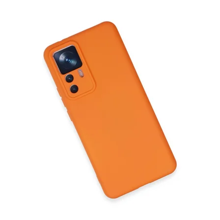 Mi 12T Pro Kılıf Nano içi Kadife Silikon - Turuncu