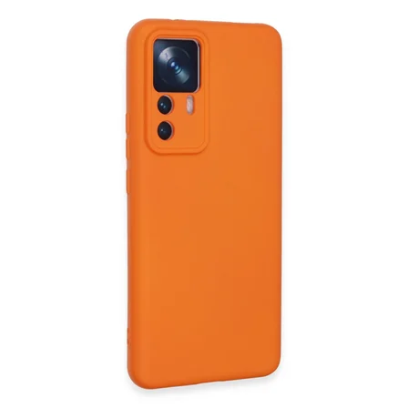 Mi 12T Pro Kılıf Nano içi Kadife Silikon - Turuncu
