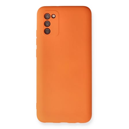 Galaxy A03S Kılıf Nano içi Kadife Silikon - Turuncu