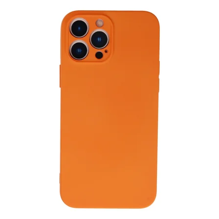 iPhone 13 Pro Kılıf Nano içi Kadife Silikon - Turuncu