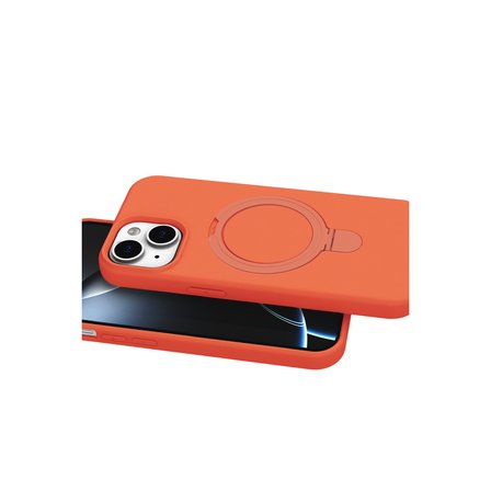 iPhone 14 Regal Magsafe Standlı Kapak - Turuncu