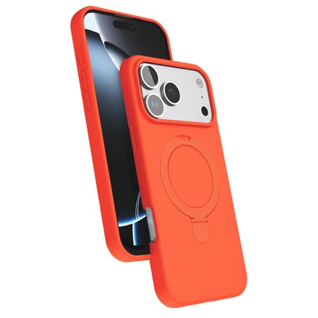 iPhone 17 Pro Max Regal Magsafe Standlı Kapak - Turuncu