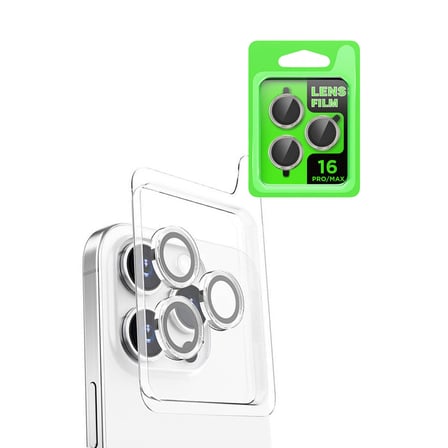 iPhone 16 Pro Max Raze Metal Kamera Lens - Beyaz