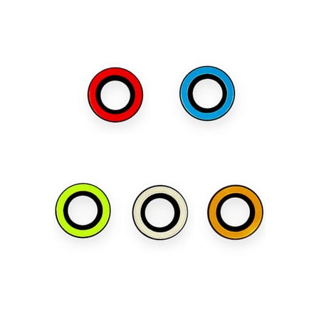 iPhone 12 Pro Max Neon Fosforlu Kamera Lens - Beyaz