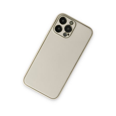 iPhone 13 Pro Kılıf Coco Deri Silikon Kapak - Beyaz