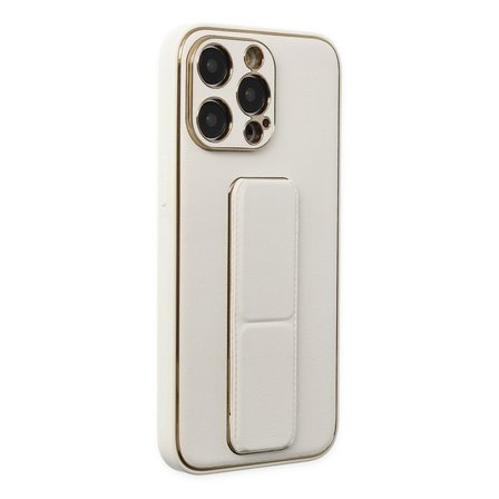 iPhone 13 Pro Kılıf Coco Deri Standlı Kapak - Beyaz