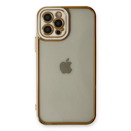 iPhone 12 Pro Max Kılıf Liva Lens Silikon - Beyaz