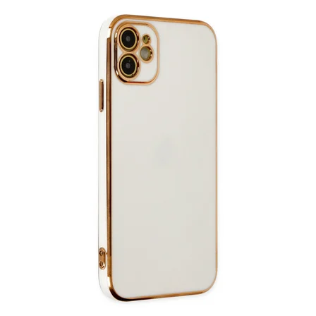 iPhone 12 Kılıf Volet Silikon - Beyaz
