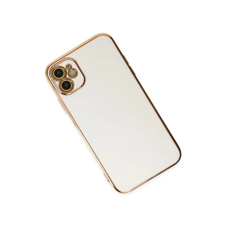 iPhone 12 Kılıf Volet Silikon - Beyaz
