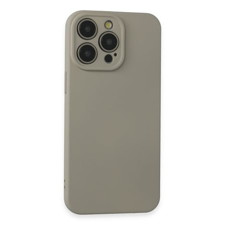iPhone 15 Pro Max Kılıf Nano içi Kadife Silikon - Beyaz Titanyum