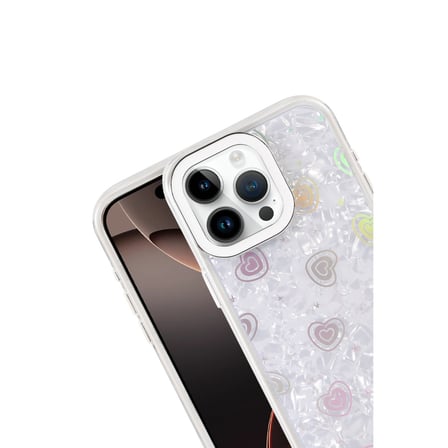iPhone 14 Pro Max Lumi Desenli Kapak - Beyaz