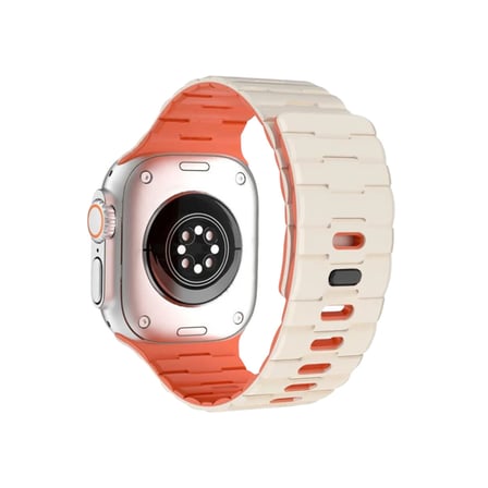 Watch Ultra 49mm Wowen Kordon - Beyaz-Turuncu