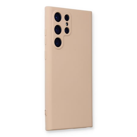 Galaxy S24 Ultra Kılıf Nano içi Kadife Silikon - Pudra