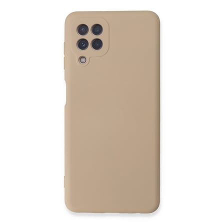 Galaxy A22 Kılıf Nano içi Kadife Silikon - Pudra