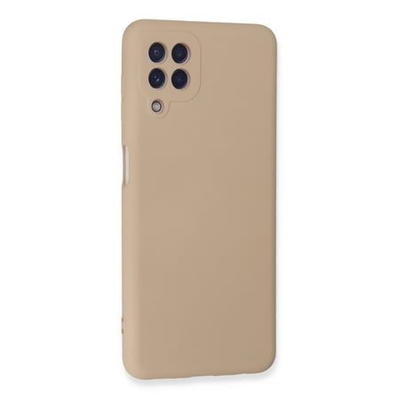 Galaxy A22 Kılıf Nano içi Kadife Silikon - Pudra