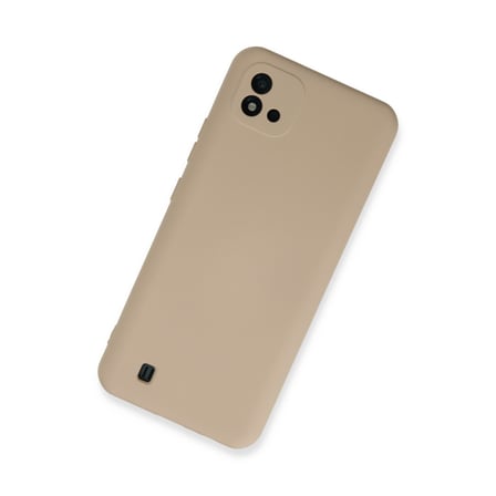 Realme C11 2021 Kılıf Nano içi Kadife Silikon - Pudra