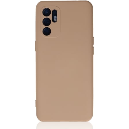 Reno 6 Kılıf Nano içi Kadife Silikon - Pudra